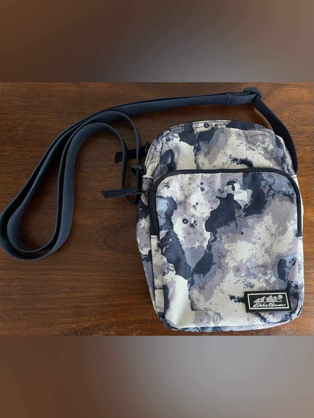 Eddie Bauer Gray & Navy Crossbody Bag